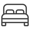Colored Double Bed Icon